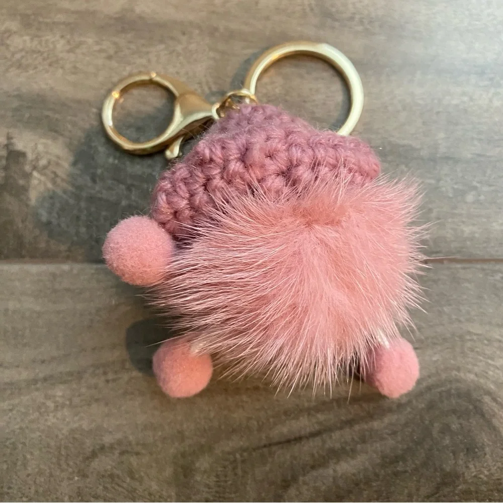 NEW Fuzzy Pink Monster Decorative Bag Charm / Keychain - Non-Branded